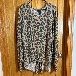 Daytrip Leopard Print Button Down Shirt